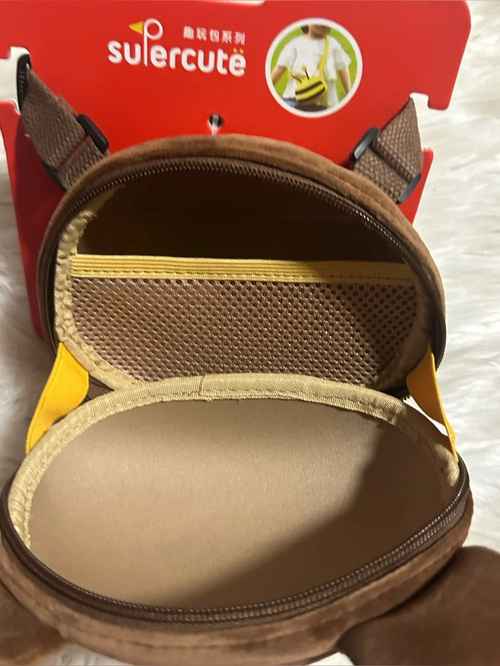 Brown Plush Bear Coin Purse for Kids - Soft Animal Wallet